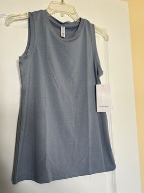 Athleta Slate-Gray Crewneck Sleeveless Tank